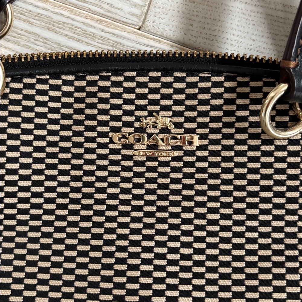 Coach woven purse.